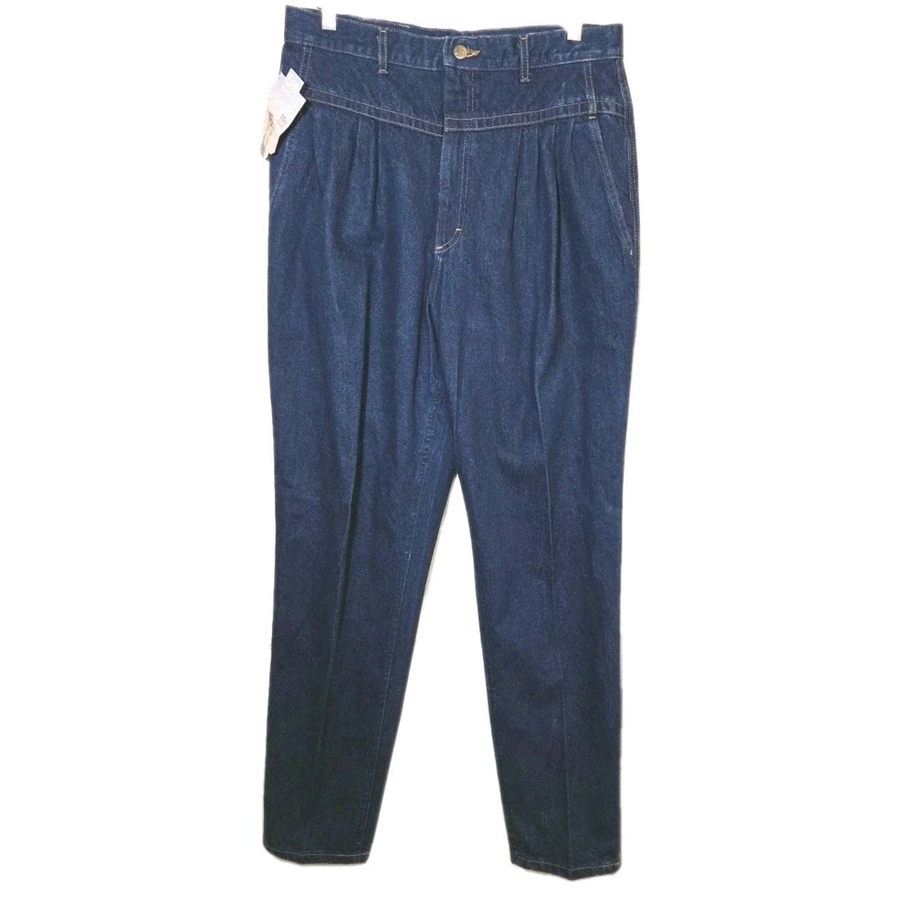 Vintage NEW! Lee‎ Pleated Yoked Jeans High Waist Tapered 18 LONG USA 80s